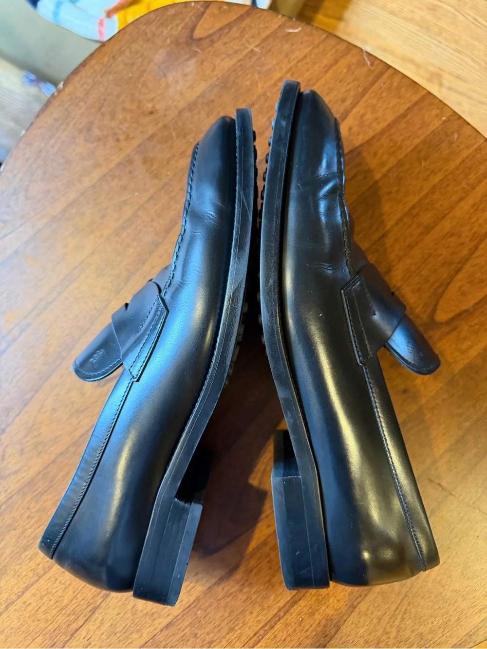 Tod's Black Leather Penny Loafers - Men's Slip-On Dress Shoes